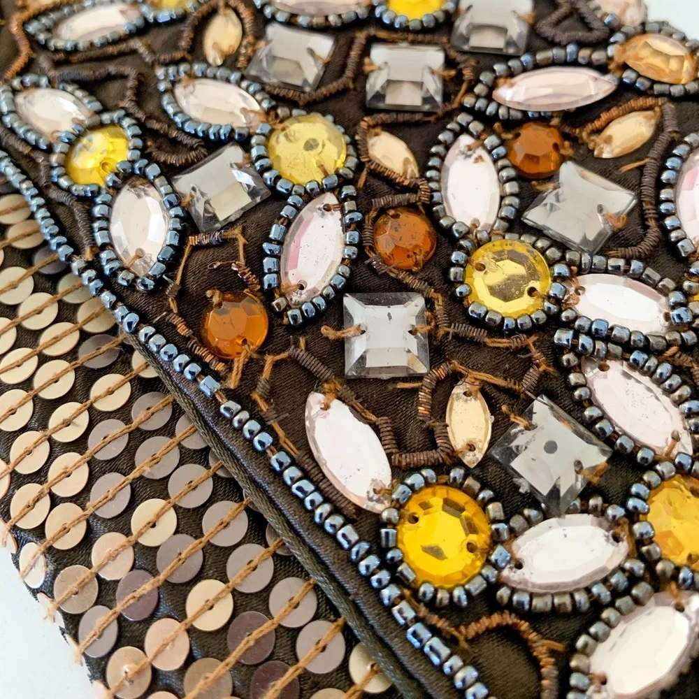 Sequin Rhinestone Crystal Bag | Diamond Clutch